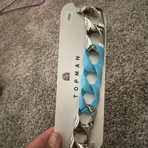 Top man accessories silver and baby blue